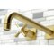 Kingston Brass KS6057ZX Wall Mount Tub Faucet, Brushed Brass KS6057ZX - alternate 2